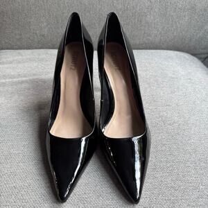Schutz Lou High Stiletto Black Patent Lather Pump Black Women's Sz 10